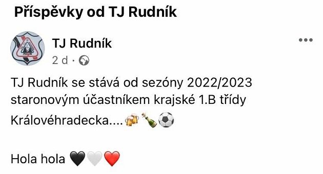 FB profil TJ Rudník