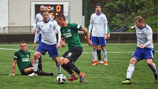 Trutnovští fotbalisté na domácím trávníku porazili Velké Hamry trefou Doubice.