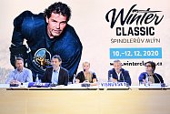 Z tiskové konference k hokejovým zápasům Winter Classic ve Špindlerově Mlýně.