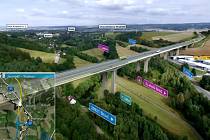 Největší most na trase dálnice D11 Jaroměř - Trutnov bude  vysoký 46 metrů a dlouhý 712 metrů.