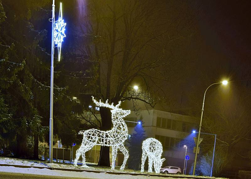 Vánoční výzdoba ve Vrchlabí.