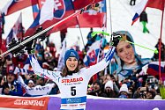 Slovenka Petra Vlhová vyhrála obří slalom ve Špindlu.