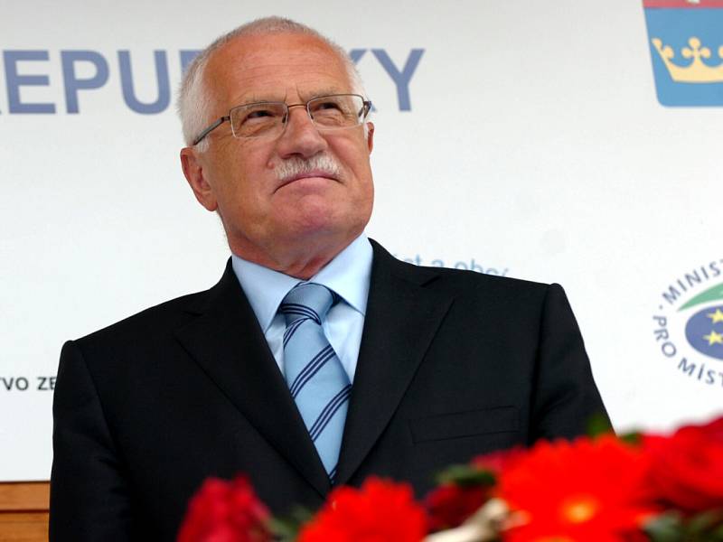 Prezident Václav Klaus na návštěvě Havlovic