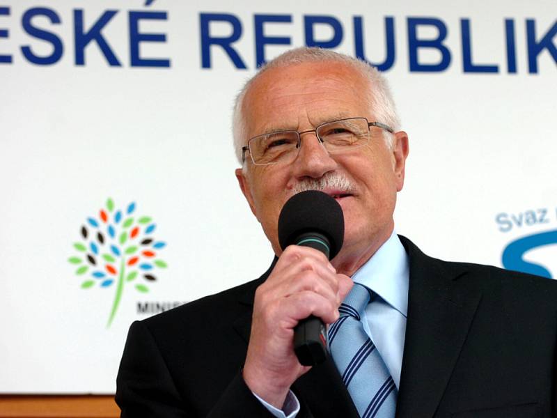 Prezident Václav Klaus na návštěvě Havlovic