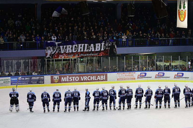 Vrchlabští hokejisté v derby ukončili sérii porážek ze vzájemných soubojů s Trutnovem.