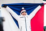 Olympijský medailista v biatlonu Michal Krčmář a Eva Samková dorazili do Vrchlabí oslavit stříbrnou a bronzovou medily. Po návratu ze zimních olympijských her v korejském Pchjongčchangu.