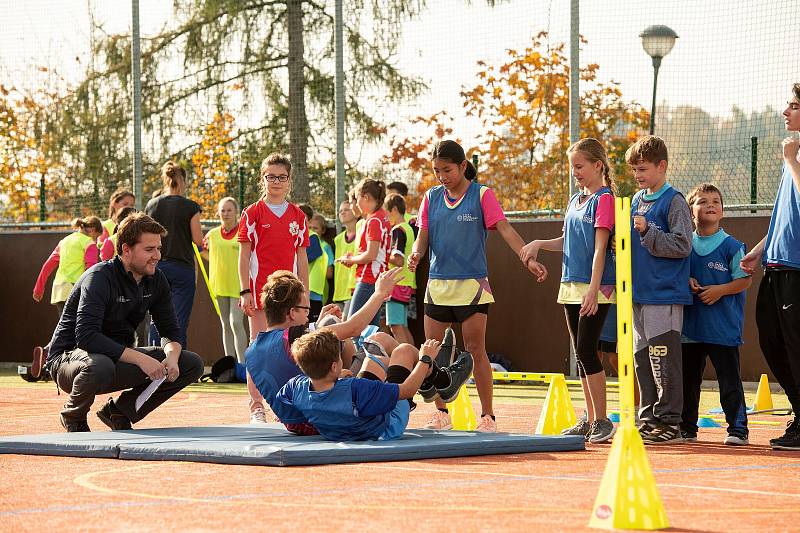 Trojnásobná mistryně světa Kateřina Kudějová v Úpici podpořila projekt Sazka Olympijský víceboj.