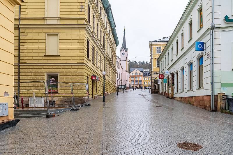 Centrum Trutnova v sobotu 13. března.