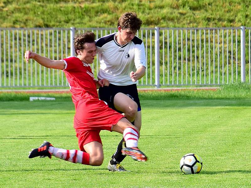 Z utkání fotbalového krajského přeboru Rychnov nad Kněžnou - Vrchlabí.