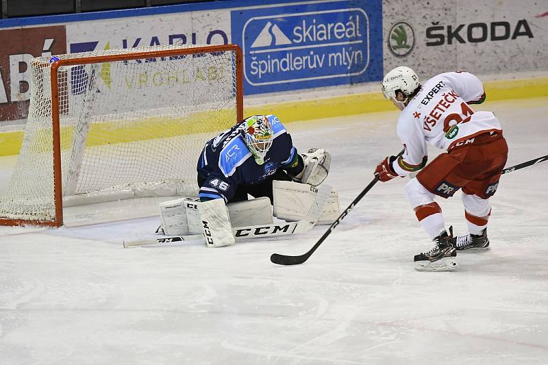 Vrchlabští hokejisté si v domácím utkání 22. kola Chance ligy proti Slavii připsali dva body.