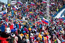 Slovenští fanoušci přijeli fandit na Světový pohár v alpském lyžování do Špindlerova Mlýna.