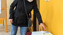 Druhé kolo senátních voleb ve Dvoře Králové nad Labem ve volebním okrsku ZŠ 5. května. V pátek odpoledne tam přišel volit i starosta Jan Jarolím.
