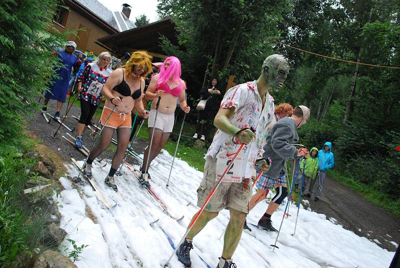 V srpnu na lyžích. V Havlovicích uspořádali letní běh na běžkách.