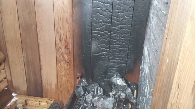 Požár sauny v Peci pod Sněžkou