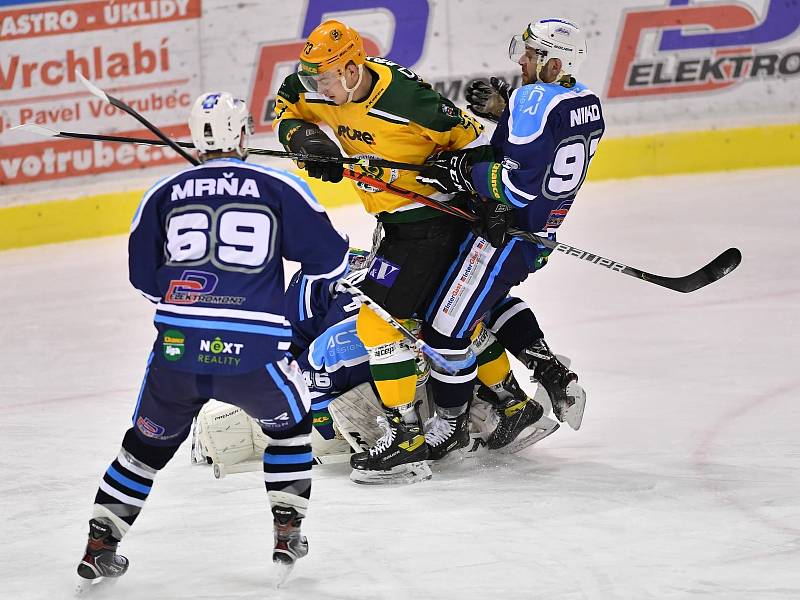 Vrchlabští hokejisté ve druhém duelu čtvrtfinále play off padli se Vsetínem po výsledku 0:2.