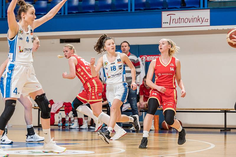 Basketbalistky Trutnova v pohárovém čtvrtfinále padly s pražskou Slavií.