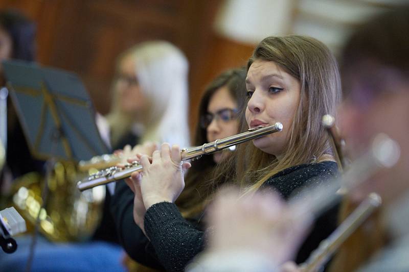 Z přípravy 1. trutnovského symfonického orchestru.