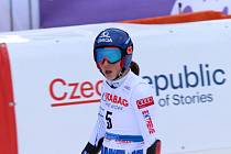 Slovenka Petra Vlhová vyhrála obří slalom ve Špindlu.