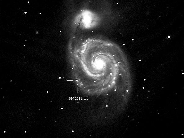 Exploze supernovy v galaxii M 51