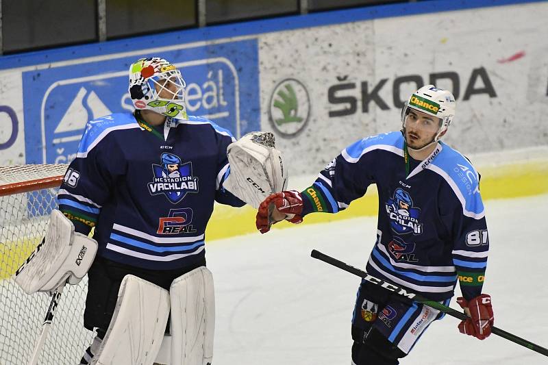 Jakub Soukup potáhne HC Stadion Vrchlabí vyřazovacími boji Chance ligy v roli brankářské jedničky.