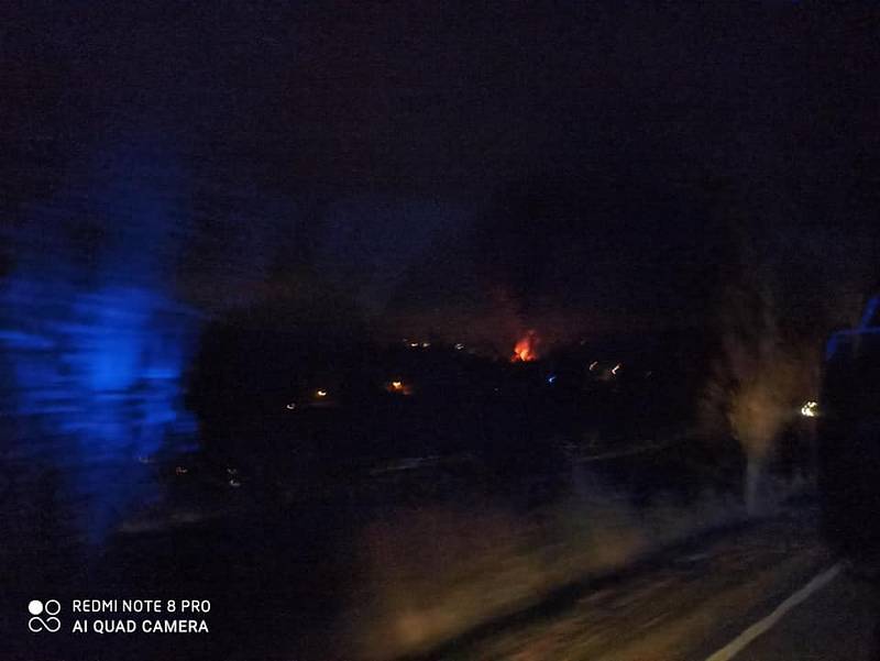 Požár haly firmy Tropico v Roztokách u Jilemnice.