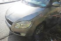 Poškozené vozidlo Škoda Fabia