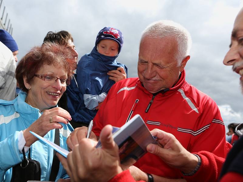 Prezident Václav Klaus na Sněžce