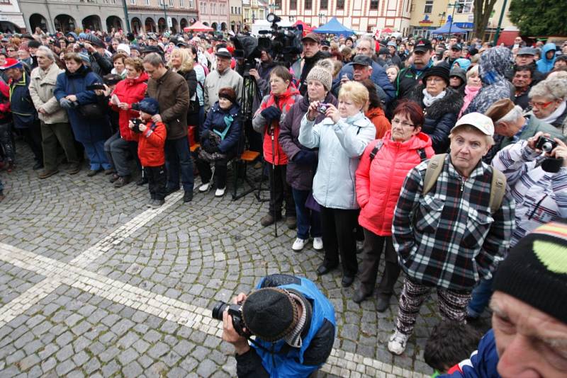 Z návštěvy Miloše Zemana ve Vrchlabí