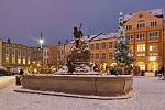 Vánoční strom na Krakonošově náměstí v Trutnově.