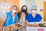 Zpěvačka Kamila Nývltová napekla dortíky pro zdravotníky v trutnovské nemocnici.