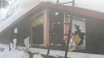 U Kolínské boudy hořela dřevěná sauna