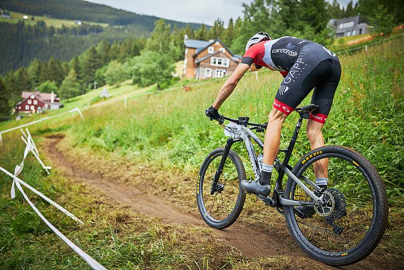 Mistrovství ČR a závod Českého poháru v cross country na horských kolech v Peci pod Sněžkou.