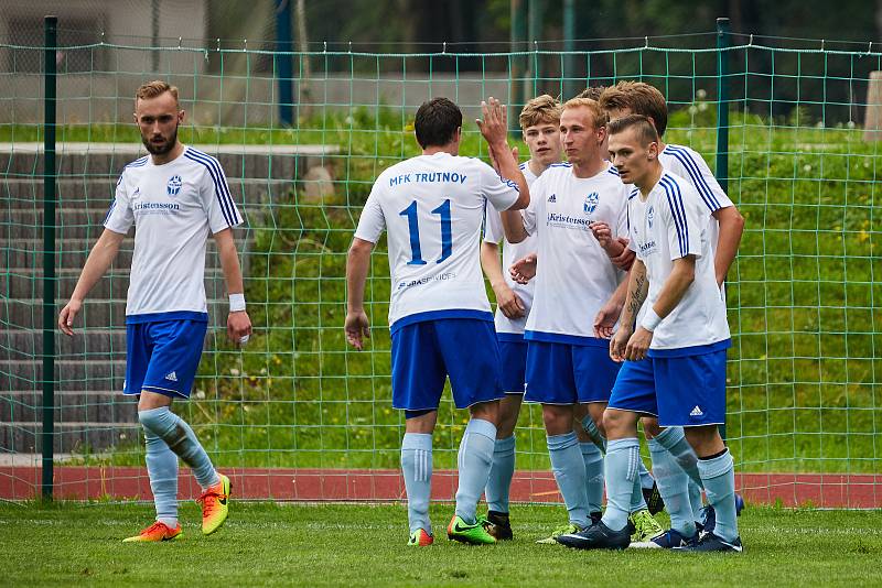 Z divizního utkání Trutnov - Mšeno (2:2, na penalty 5:4)