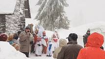 Horská slavnost Tříkrálová u Erlebachovy boudy nad Špindlerovým Mlýnem.