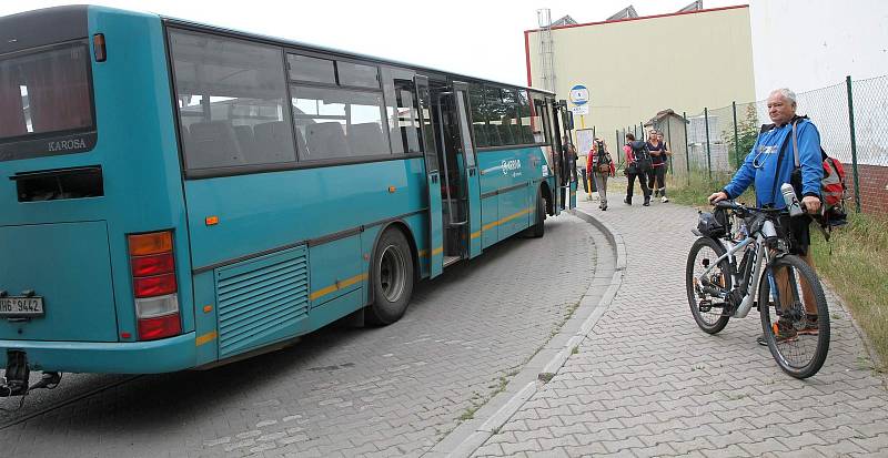 První letošní jízda krkonošských cyklobusů.