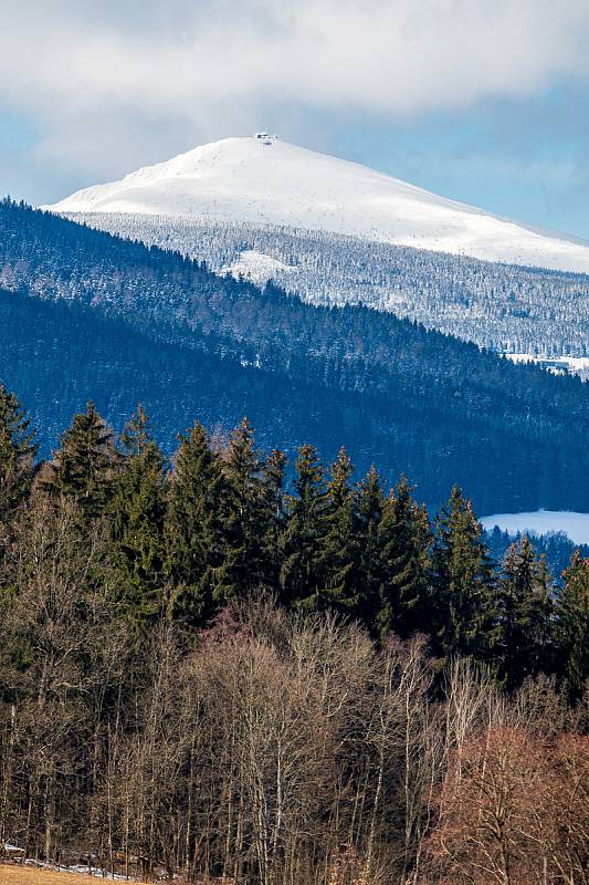 Krkonoše v první jarní den 2021.