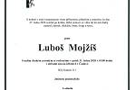 Smuteční parte: Luboš Mojžíš.