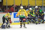 Z finálové série play off krajského přeboru hokejistů Kutná Hora - Velké Popovice (8:2).