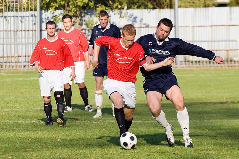 Z utkání OP U. Janovice B - Vrdy 2:2, neděle 28. září 2008