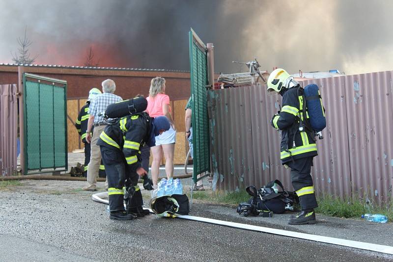 Požár na Karlově v Kutné Hoře.