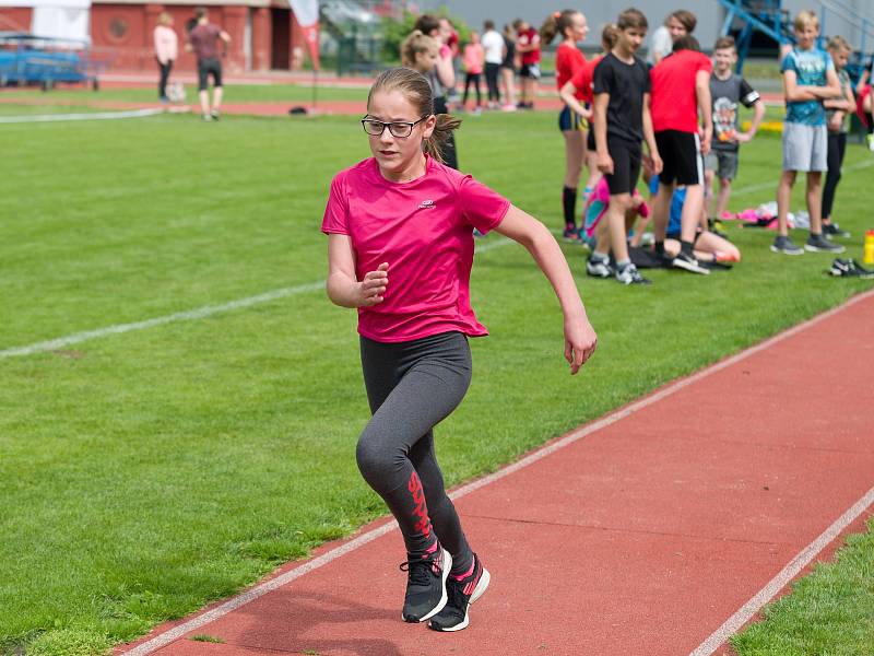 Krajské kolo Sazka olympijského víceboje v Čáslavi - Odznak všestrannosti.