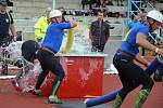 Z krajské soutěže v požárním sportu profesionálních a dobrovolných hasičů na stadionu Olympia v Kutné Hoře.