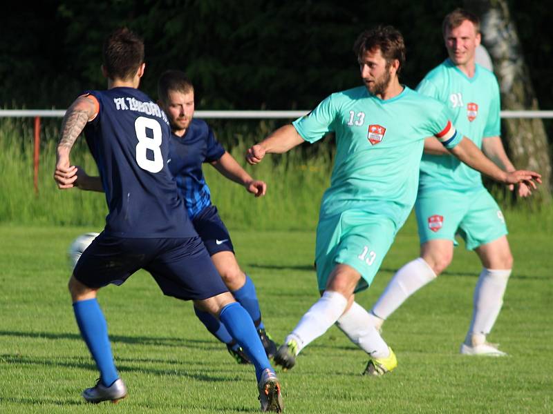 Fotbalová III. třída: TJ Sokol Červené Janovice - FK Záboří nad Labem 1:2 (0:0).