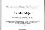 Smuteční parte: Ladislav Major.