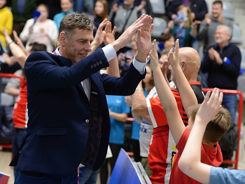 Finále final four Českého poháru ve volejbalu mezi Českými Budějovicemi a Kladnem v Kutné Hoře.