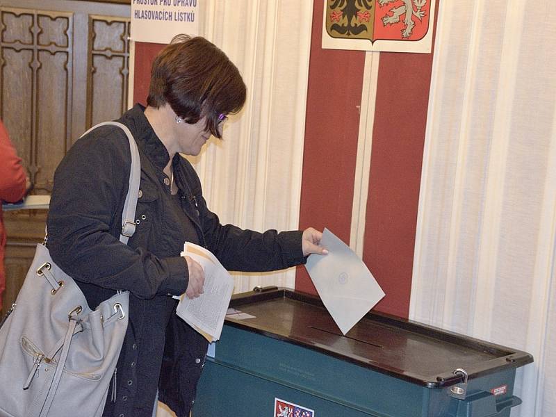 Parlamentní volby na zámku ve Zruči nad Sázavou.