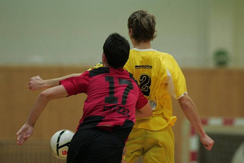 Z futsalového utkání nejvyšší soutěže Benago Zruč - Vysoké Mýto (2:3)