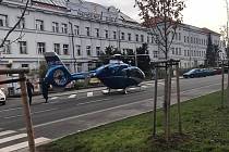 Dopravní nehoda u nemocnice v Jeníkovské ulici v Čáslavi.