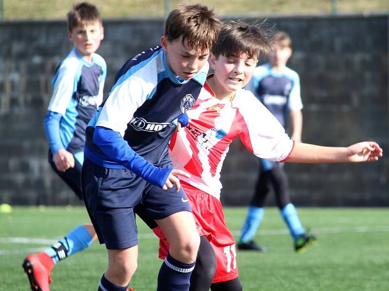 Fotbalový přípravný zápas, mladší žáci, kategorie U13: FK Čáslav - TJ Sokol Družba Suchdol 3:3 (0:1, 2:0, 1:2).