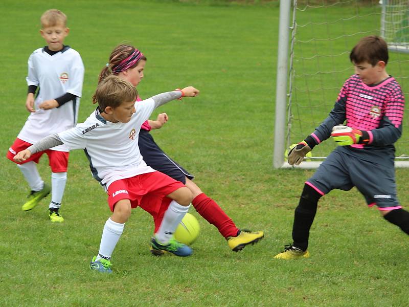 Z fotbalového turnaje mladších přípravek v Tupadlech: FK Čáslav dívky - TJ Star Tupadly 9:1.